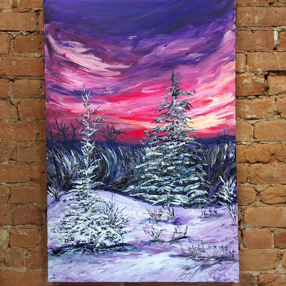 "Loveletter to Winter " 24in X 36in ORIGINAL ARTWORK BY ME - Picture 3 of 5